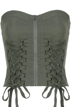 Casual Day Outfits, Easy Trendy Outfits Fairy Grunge Lace Up Corset