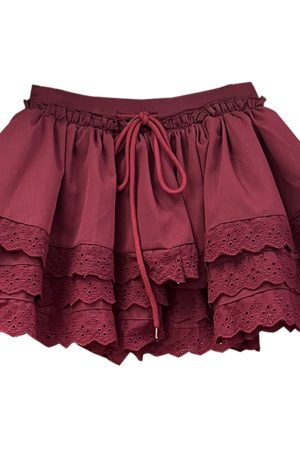 Casual Day Outfits, Easy Trendy Outfits Fairy Grunge Ruffled Mini Skirt