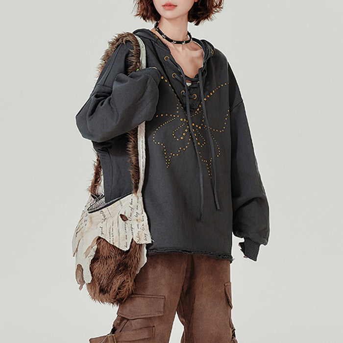 Casual Day Outfits, Easy Trendy Outfits Fairy Grunge Studded Butterfly Hoodie Casual Day Outfits, Easy Trendy Outfits Fairy Grunge Studded Butterfly Hoodie