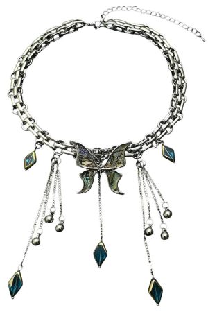 Casual Day Outfits, Easy Trendy Outfits Fairycore Aesthetic Butterfly Choker