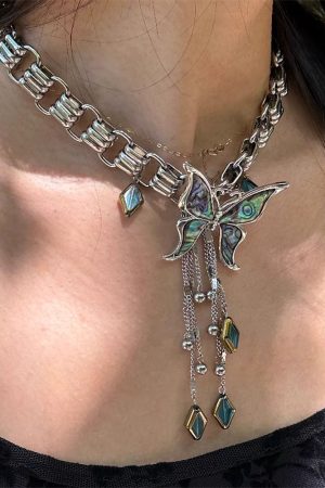 Casual Day Outfits, Easy Trendy Outfits Fairycore Aesthetic Butterfly Choker