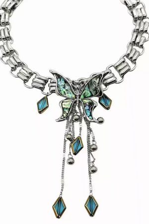 Casual Day Outfits, Easy Trendy Outfits Fairycore Aesthetic Butterfly Choker