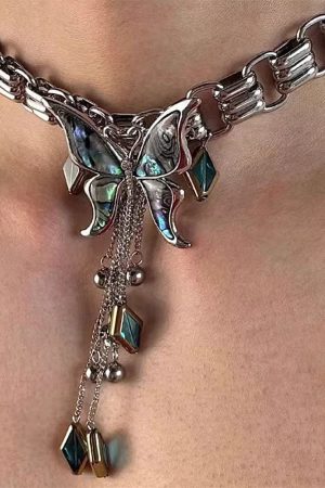 Casual Day Outfits, Easy Trendy Outfits Fairycore Aesthetic Butterfly Choker