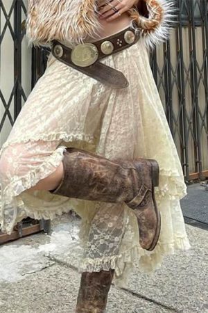 Casual Day Outfits, Easy Trendy Outfits Fairycore Asymmetrical Lace Skirt