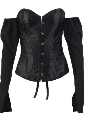 Casual Day Outfits, Easy Trendy Outfits Fairycore Long Sleeve Corset Top