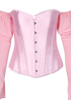 Casual Day Outfits, Easy Trendy Outfits Fairycore Long Sleeve Corset Top