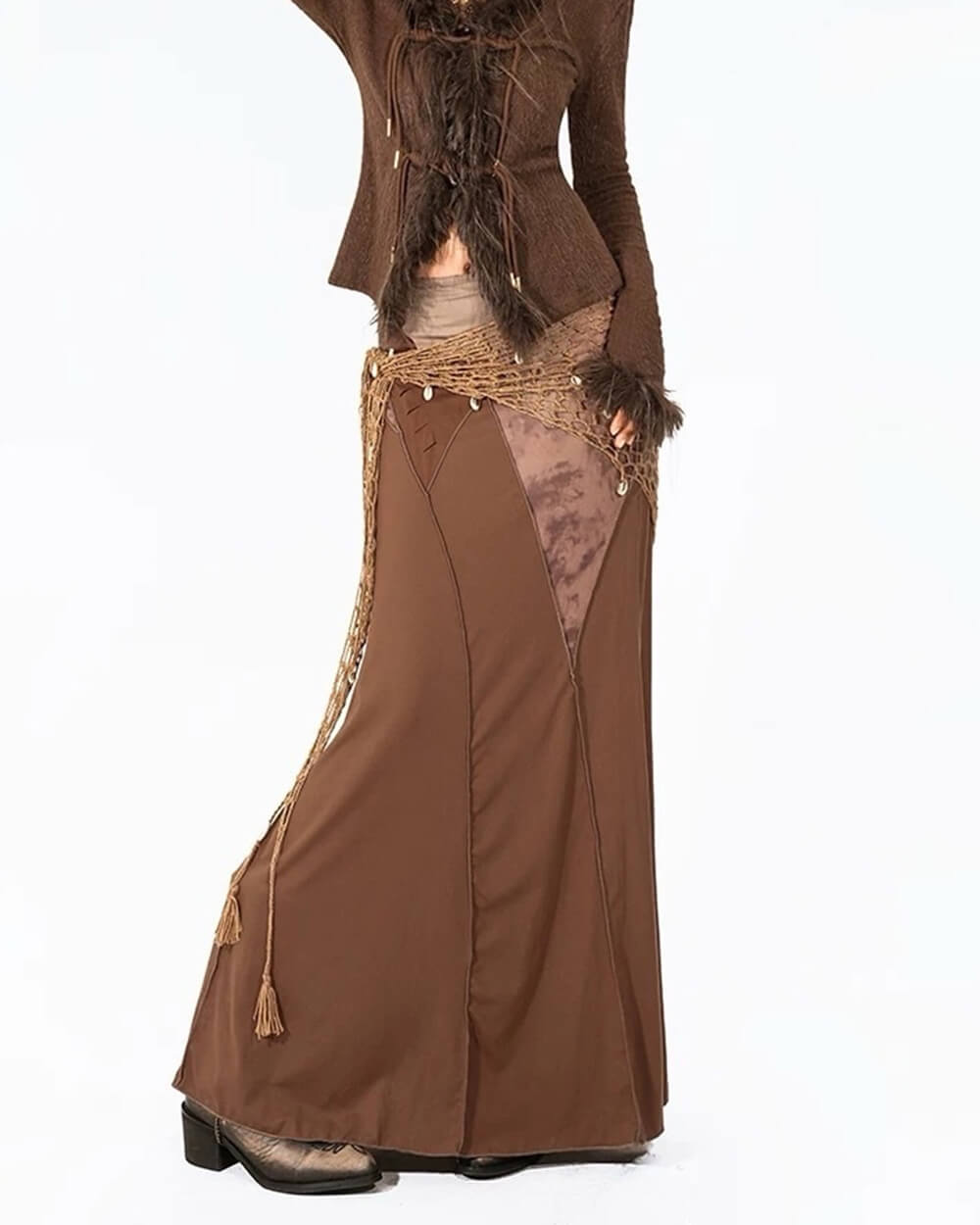 Casual Day Outfits, Easy Trendy Outfits Fairycore Patchwork Maxi Skirt Casual Day Outfits, Easy Trendy Outfits Fairycore Patchwork Maxi Skirt