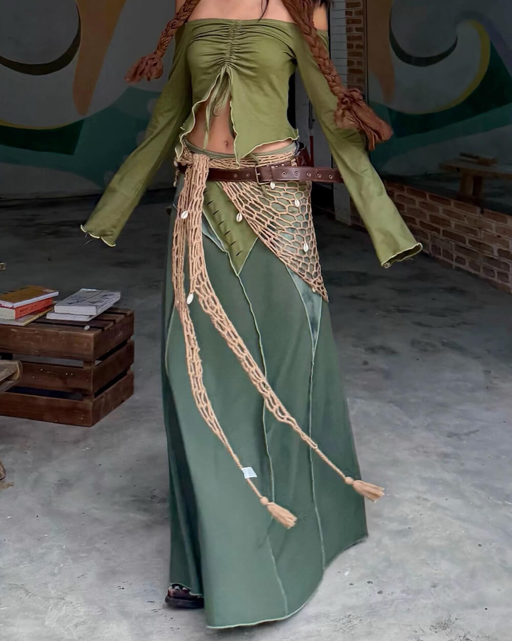 Casual Day Outfits, Easy Trendy Outfits Fairycore Patchwork Maxi Skirt Casual Day Outfits, Easy Trendy Outfits Fairycore Patchwork Maxi Skirt