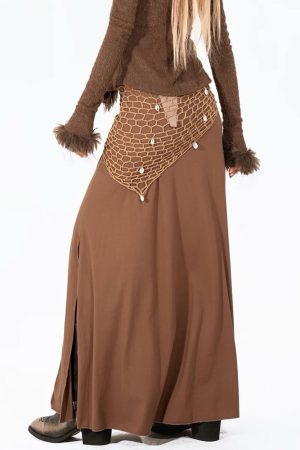 Casual Day Outfits, Easy Trendy Outfits Fairycore Patchwork Maxi Skirt