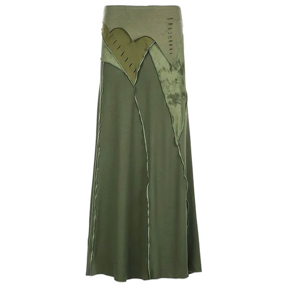 Casual Day Outfits, Easy Trendy Outfits Fairycore Patchwork Maxi Skirt Casual Day Outfits, Easy Trendy Outfits Fairycore Patchwork Maxi Skirt