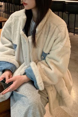 Casual Day Outfits, Easy Trendy Outfits Faux Sherpa Lined Denim Jacket