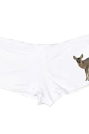 Casual Day Outfits, Easy Trendy Outfits Fawn Print Y2K Micro Shorts