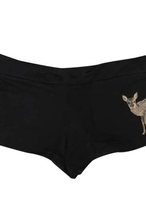 Casual Day Outfits, Easy Trendy Outfits Fawn Print Y2K Micro Shorts