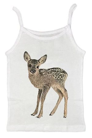 Casual Day Outfits, Easy Trendy Outfits Fawn Print Y2K Tank Top