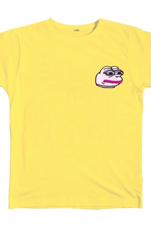 Casual Day Outfits, Easy Trendy Outfits Feelz Bad Face T-Shirt in Yellow