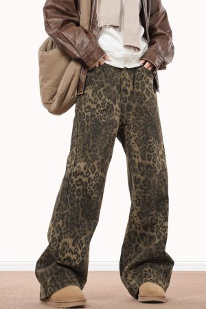 Casual Day Outfits, Easy Trendy Outfits Ferocious Fancy Leopard Print Jeans