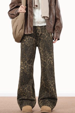 Casual Day Outfits, Easy Trendy Outfits Ferocious Fancy Leopard Print Jeans