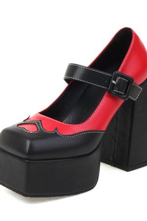 Casual Day Outfits, Easy Trendy Outfits Flame Heart Platform Shoes