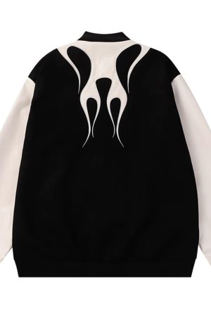 Casual Day Outfits, Easy Trendy Outfits Flamin'  Bomber Jacket