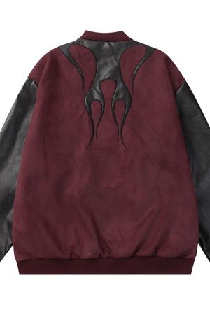 Casual Day Outfits, Easy Trendy Outfits Flamin'  Bomber Jacket