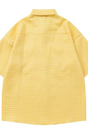 Casual Day Outfits, Easy Trendy Outfits Floral Embroidery Gingham Shirt