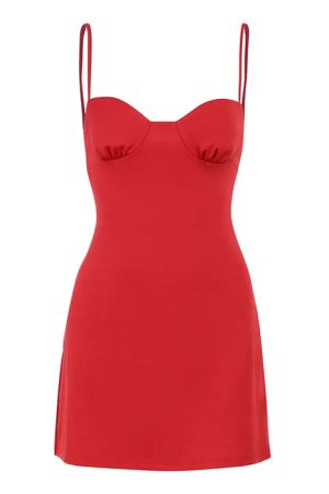 Casual Day Outfits, Easy Trendy Outfits Florence Satin Mini Dress