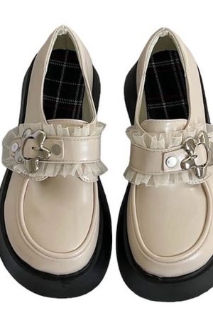 Casual Day Outfits, Easy Trendy Outfits Flower Buckle Chunky Platforms