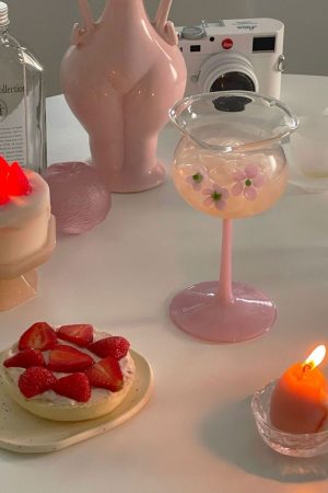 Casual Day Outfits, Easy Trendy Outfits Flower-Designed Asymmetric Aesthetic Glass