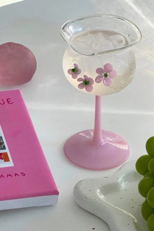 Casual Day Outfits, Easy Trendy Outfits Flower-Designed Asymmetric Aesthetic Glass