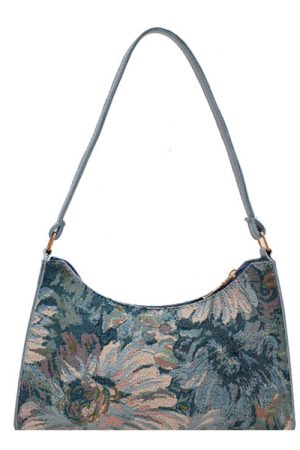 Casual Day Outfits, Easy Trendy Outfits Flower Oil Painting Baguette Bag