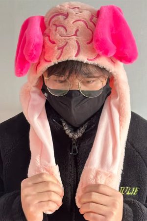 Casual Day Outfits, Easy Trendy Outfits Fluffy Brain Hat with Heart Ears