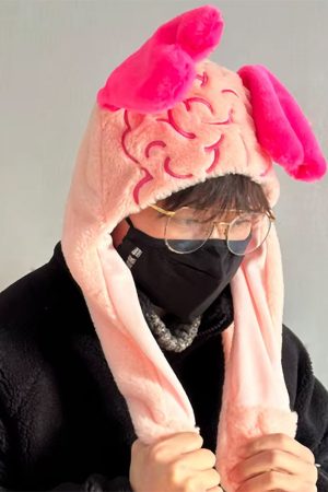 Casual Day Outfits, Easy Trendy Outfits Fluffy Brain Hat with Heart Ears