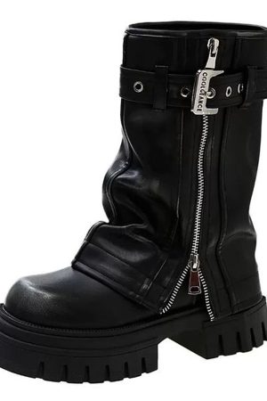 Casual Day Outfits, Easy Trendy Outfits Forbidden Girlfriend Chunky Boots