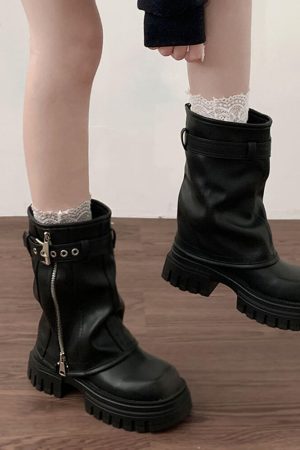 Casual Day Outfits, Easy Trendy Outfits Forbidden Girlfriend Chunky Boots