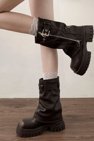 Casual Day Outfits, Easy Trendy Outfits Forbidden Girlfriend Chunky Boots