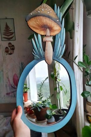 Casual Day Outfits, Easy Trendy Outfits Forest Mushroom Wooden Mirror