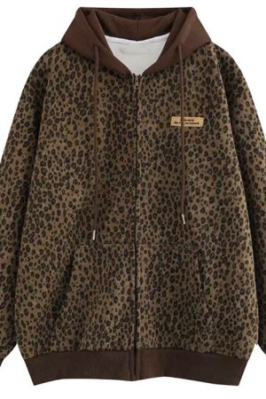 Casual Day Outfits, Easy Trendy Outfits Found Leopard Oversized Hoodie