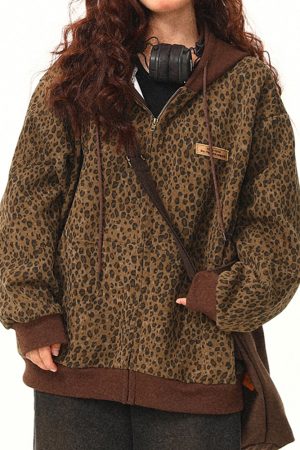 Casual Day Outfits, Easy Trendy Outfits Found Leopard Oversized Hoodie