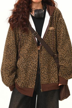Casual Day Outfits, Easy Trendy Outfits Found Leopard Oversized Hoodie
