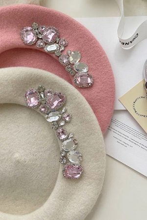 Casual Day Outfits, Easy Trendy Outfits French Girl Rhinestone Beret