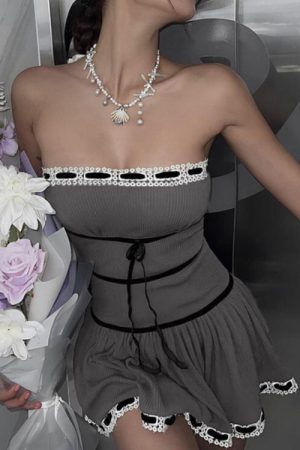 Casual Day Outfits, Easy Trendy Outfits French Maid Grey Dress