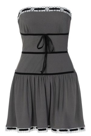 Casual Day Outfits, Easy Trendy Outfits French Maid Grey Dress