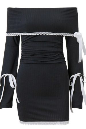 Casual Day Outfits, Easy Trendy Outfits French Maid Off-Shoulder Dress