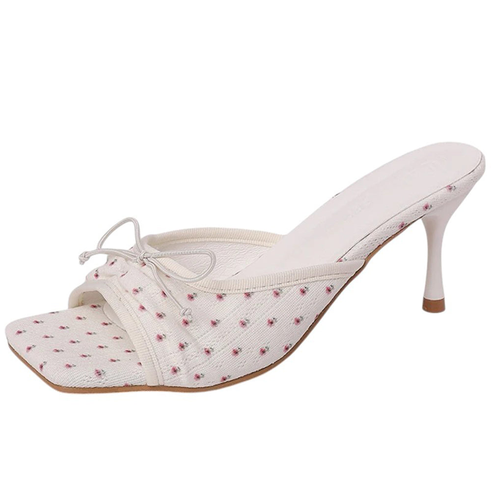 Casual Day Outfits, Easy Trendy Outfits French Summer Floral Heeled Mules Casual Day Outfits, Easy Trendy Outfits French Summer Floral Heeled Mules