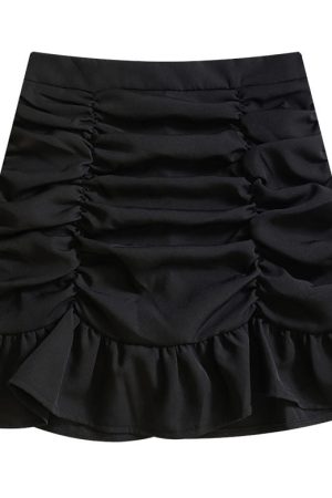 Casual Day Outfits, Easy Trendy Outfits French Summer Ruched Mini Skirt