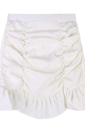 Casual Day Outfits, Easy Trendy Outfits French Summer Ruched Mini Skirt