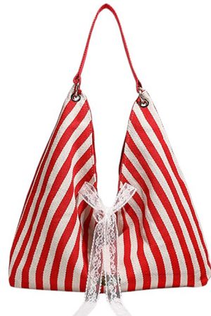 Casual Day Outfits, Easy Trendy Outfits French Summer Striped Sack Bag