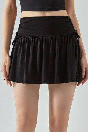 Casual Day Outfits, Easy Trendy Outfits French Sun Tennis Skirt in Black