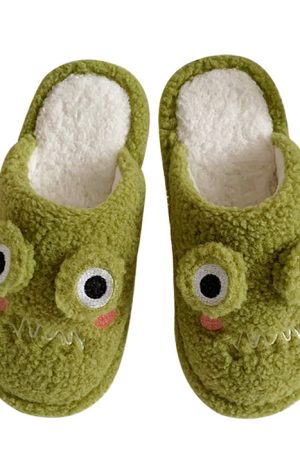 Casual Day Outfits, Easy Trendy Outfits Frog Fuzzy Slippers