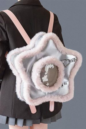 Casual Day Outfits, Easy Trendy Outfits Furry Star-Shaped Backpack
